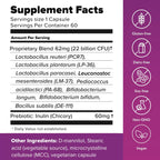 BiotiQuest Sugar Shift Probiótico - Reduce Antojos de Azúcar y Carbohidratos, 22B UFC, 60 Cápsulas