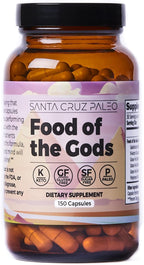 Santa Cruz Paleo, Food of the Gods Suplemento de Órganos de Vacuno Alimentado con Pasto para Hombres y Mujeres, con Colágeno, Maca, Colostro, Caldo de Huesos, Hierro, Vitamina B12, Sin Gluten, Keto, 30 Dosis