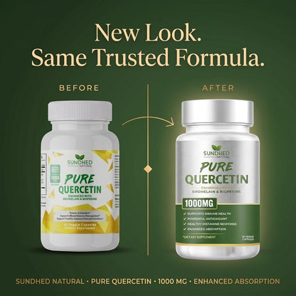 Sundhed Natural Quercetina Pura con Bromelina y Bioperina - 1000 mg, 60 Cápsulas – Image 10