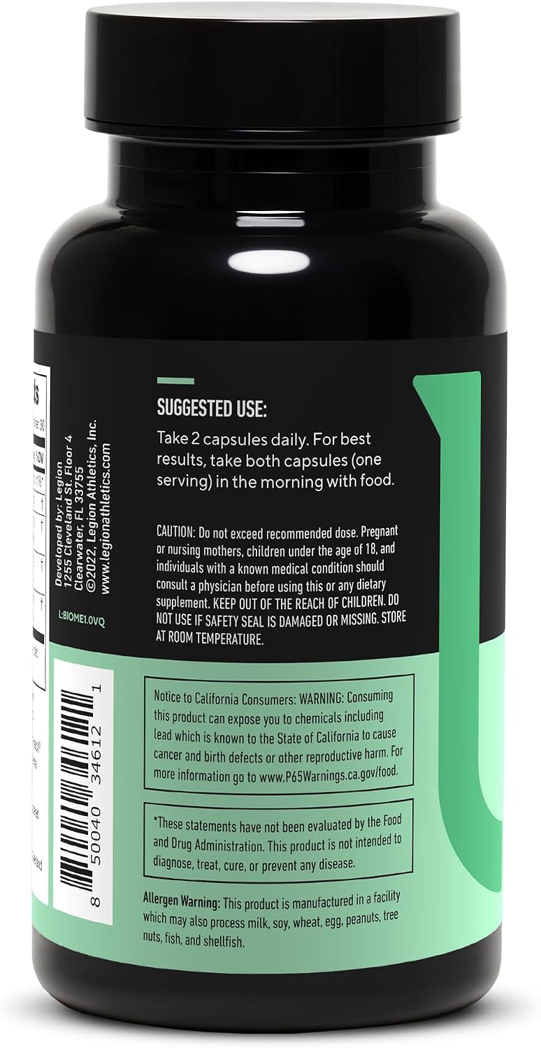 LEGION Biome Probiotic - Probiótico Natural para la Salud Intestinal
