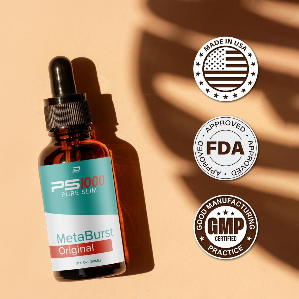Metaburst PS1000 Pure Drops - Complemento Líquido de Apoyo Metabólico (1 Envase - 1 Mes)