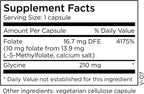 MethylPro L-Methylfolate 10 mg, 30 cápsulas