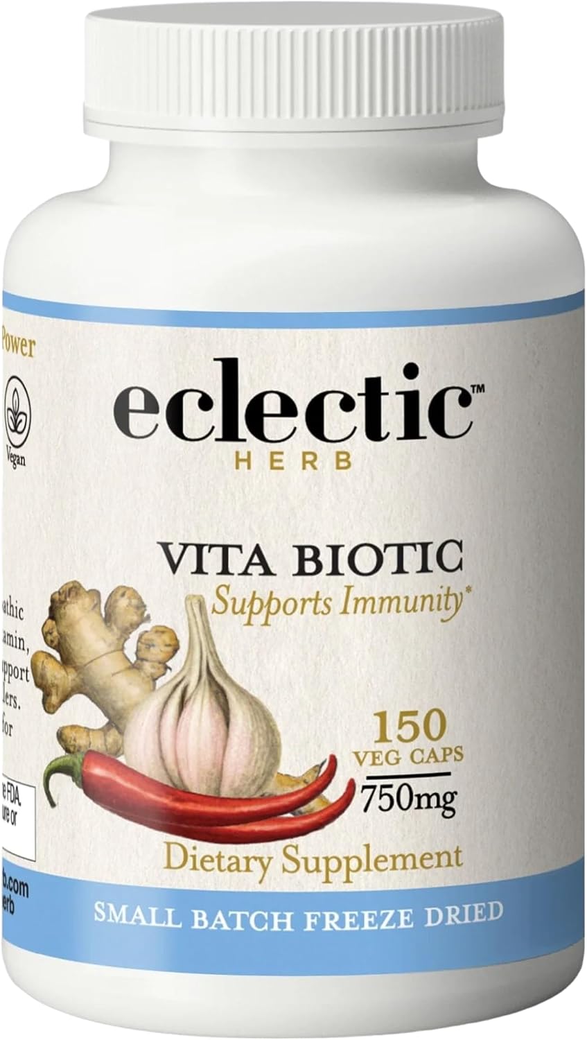 Eclectic Herb Vitabiotic Orgánico - Cápsulas de Apoyo Inmunológico (150 cápsulas, 750 mg)