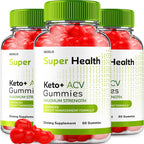 Super Health Keto ACV Gummies (3 Paquetes, 180 Gominolas)