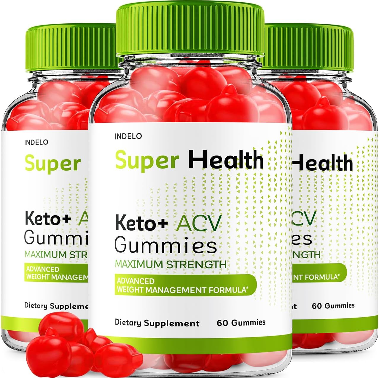 Super Health Keto ACV Gummies (3 Paquetes, 180 Gominolas)
