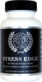 Stress Edge Suplemento para el Alivio del Estrés, Mejorador del Estado de Ánimo Natural, Formulado por Médicos, Calma Mente y Cuerpo, Mejora el Sueño, Acción Rápida, 30 Dosis