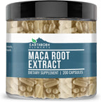 Earthborn Elements Maca Root Extract 200 Cápsulas, Puro y Sin Aditivos