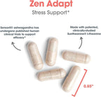 NutriCology ZenMind Adapt - 200 mg L-Teanina, 125 mg Ashwagandha y 550 mg GABA - Apoyo al Estrés y la Calma - 60 Cápsulas Vegetarianas