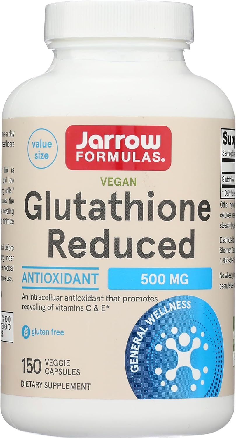 Jarrow Formulas Reduced Glutathione 500 mg - 150 Vegan Capsules