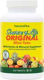 NaturesPlus Source of Life - 360 Mini-Tabs (Pack de 2) - Multivitamínico y Mineral - Energía Natural y Bienestar - Sin Gluten, Vegetariano