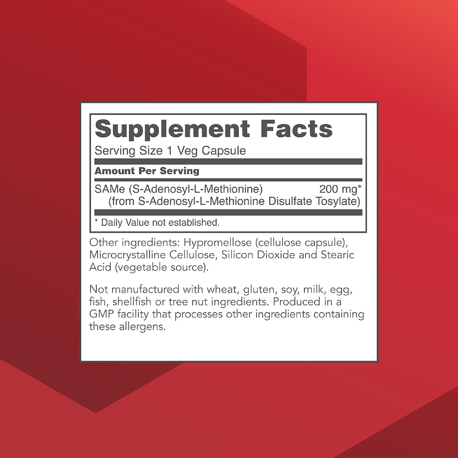 PROTOCOL FOR LIFE BALANCE SAM-e 200mg - 60 Cápsulas Veganas