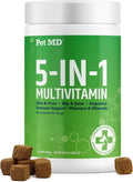 Pet MD Multivitamínico 5en1 para Perros - 30 Vitaminas, Minerales y Nutrientes Esenciales - 60 Comprimidos
