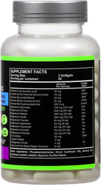 Nikoni Phospholipid Magnesium Complex 2500mg (9 Sales de Magnesio, 5 Vitaminas y 3 Minerales) (180 Cápsulas Blandas)