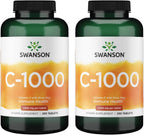 Swanson Vitamina C con Escaramujo - 1000 mg, 250 Comprimidos (Pack de 2)