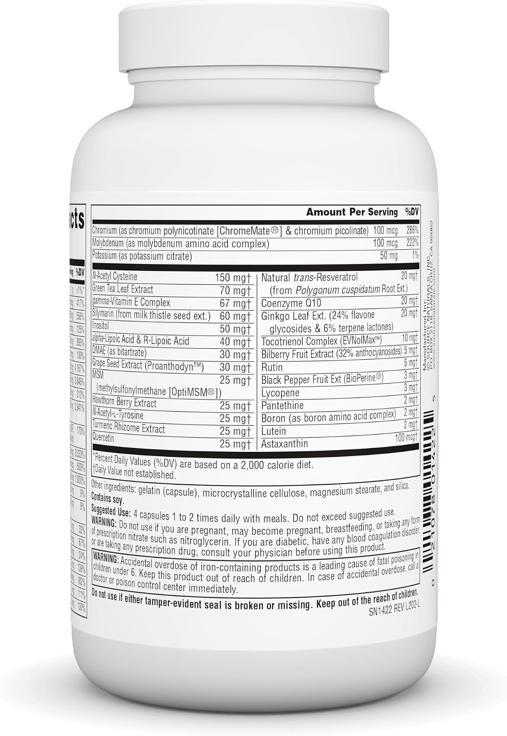 Source Naturals Life Force Multiple Daily Multivitamin - Alta Potencia - Vitaminas Esenciales, Minerales, Antioxidantes y Nutrientes - 120 Cápsulas