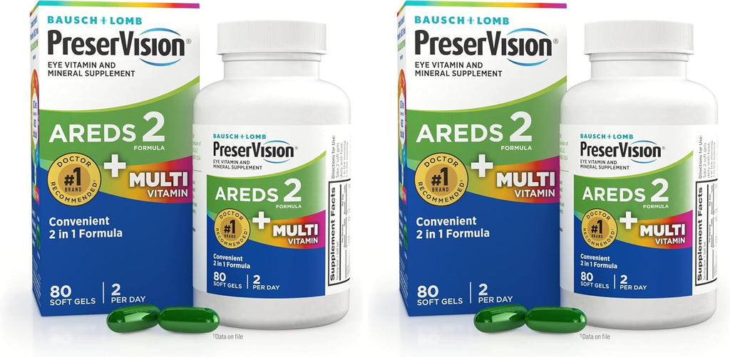 PreserVision AREDS 2 + Multivitamin 2-en-1, 80 Cápsulas Blandas