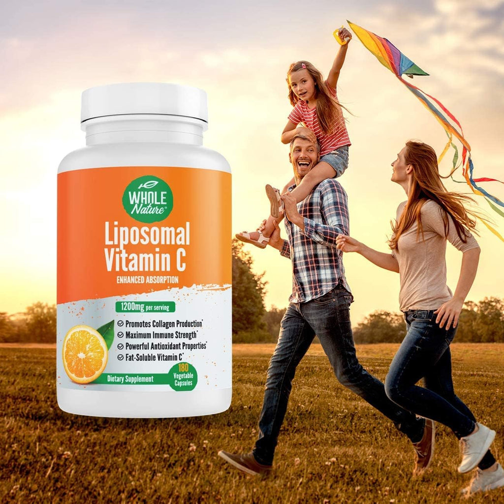 Vitamina C Liposomal 1200 mg - 180 Cápsulas Veganas de Alta Absorción