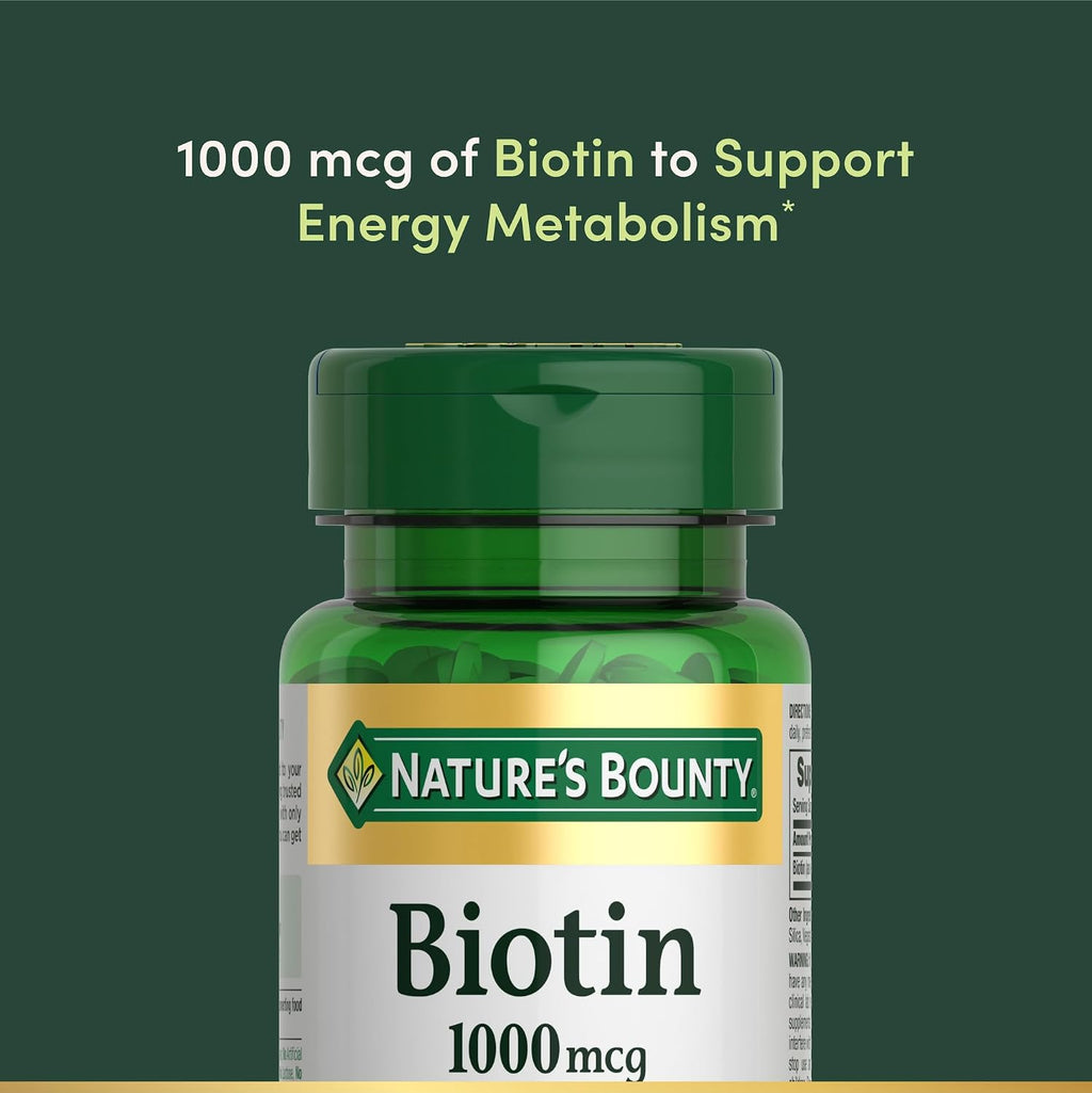 Nature's Bounty Biotina 1000 mcg – 100 Tabletas