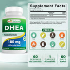 Best Naturals DHEA 100 mg - 60 Cápsulas