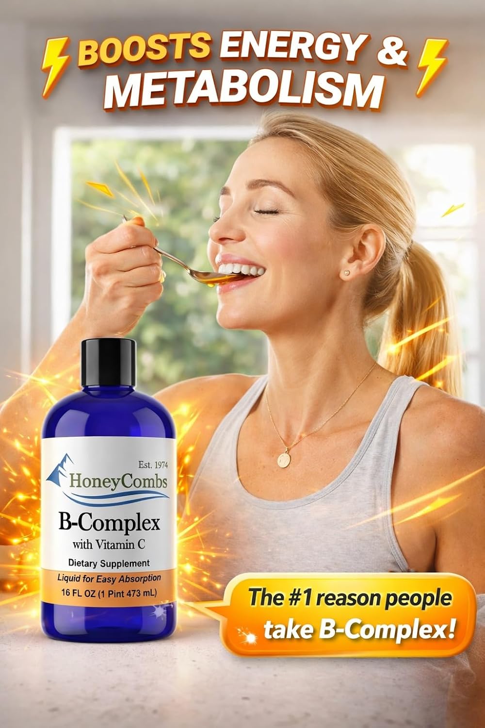 Liquid B-Complex with Vitamin C, 473 ml (16 oz) – HoneyCombs