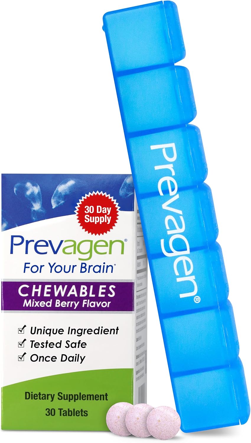 Prevagen Regular Strength Comprimibles Masticables Sabor Arándano - 30 Unidades (1 Mes) con Apoaequorina y Vitamina D3