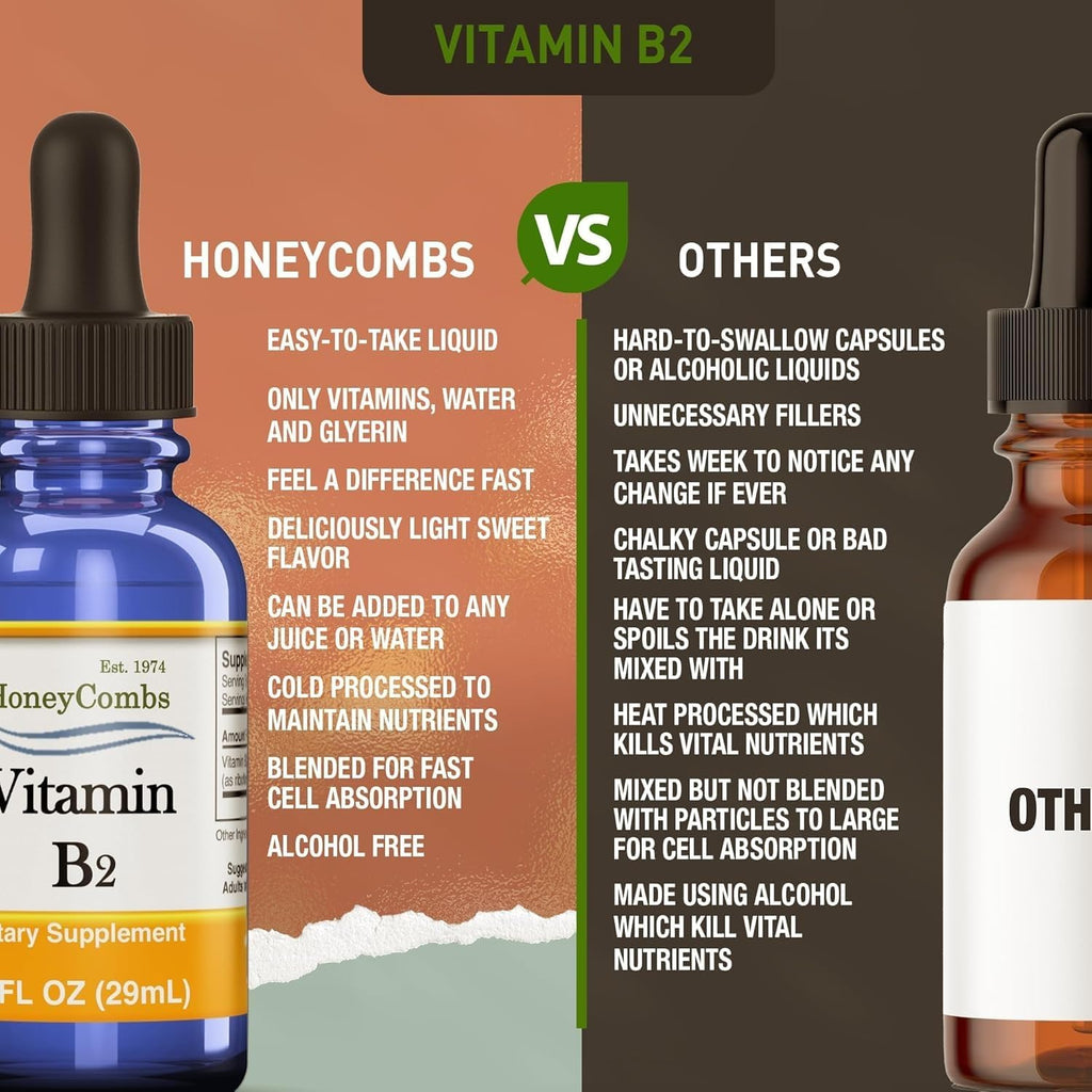 HoneyCombs Vitamina B2 Líquida - Riboflavina - 30 ml