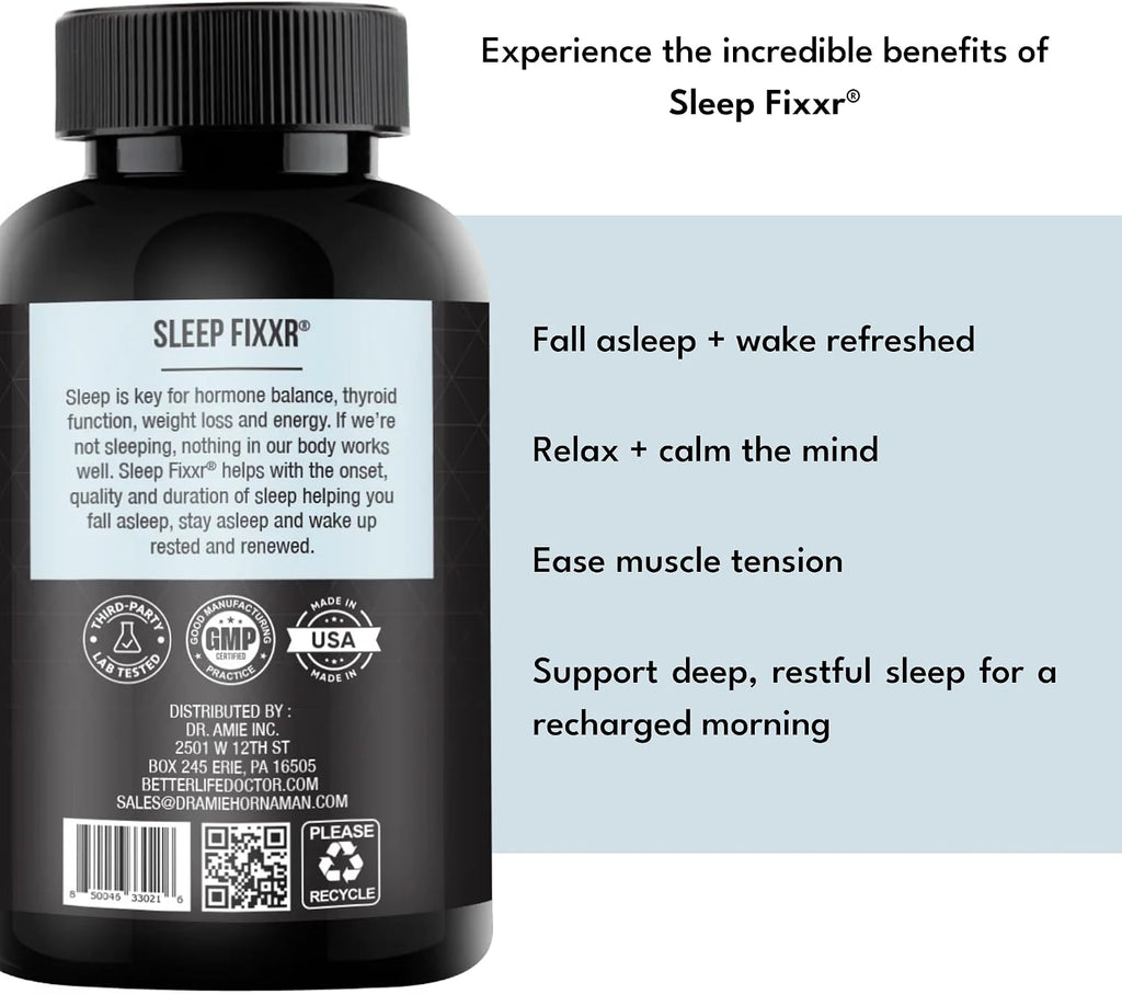 Fixxr Sleep Support: Melatonina, Inositol y Magnesio, 60 Cápsulas