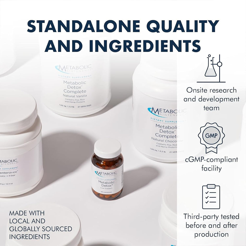 Metabolic Maintenance L-Glutatión 100 mg - Suplemento de Glutatión Reducido - Antioxidante y Apoyo Celular - Hipoalergénico y No OGM - 60 Cápsulas