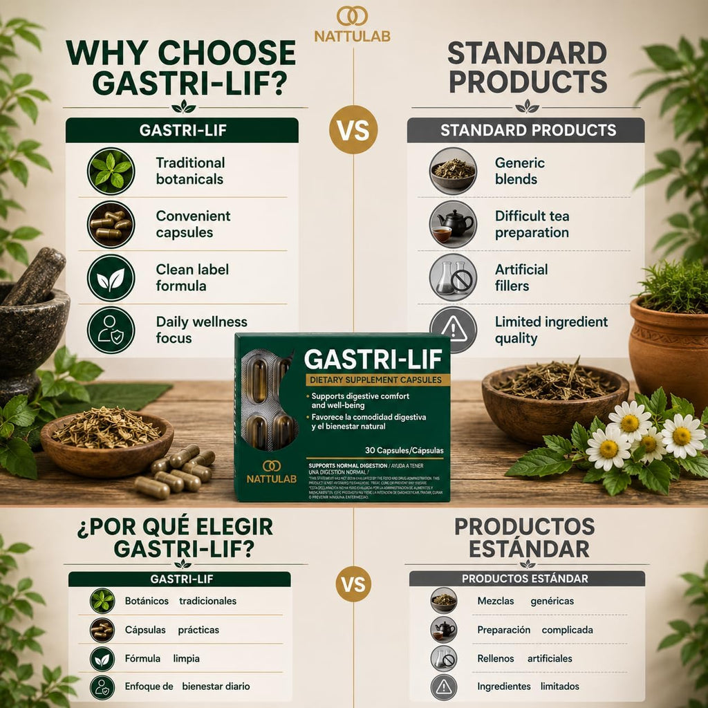 GASTRI-LIF – 30 Cápsulas – Suplemento Herbal Digestivo