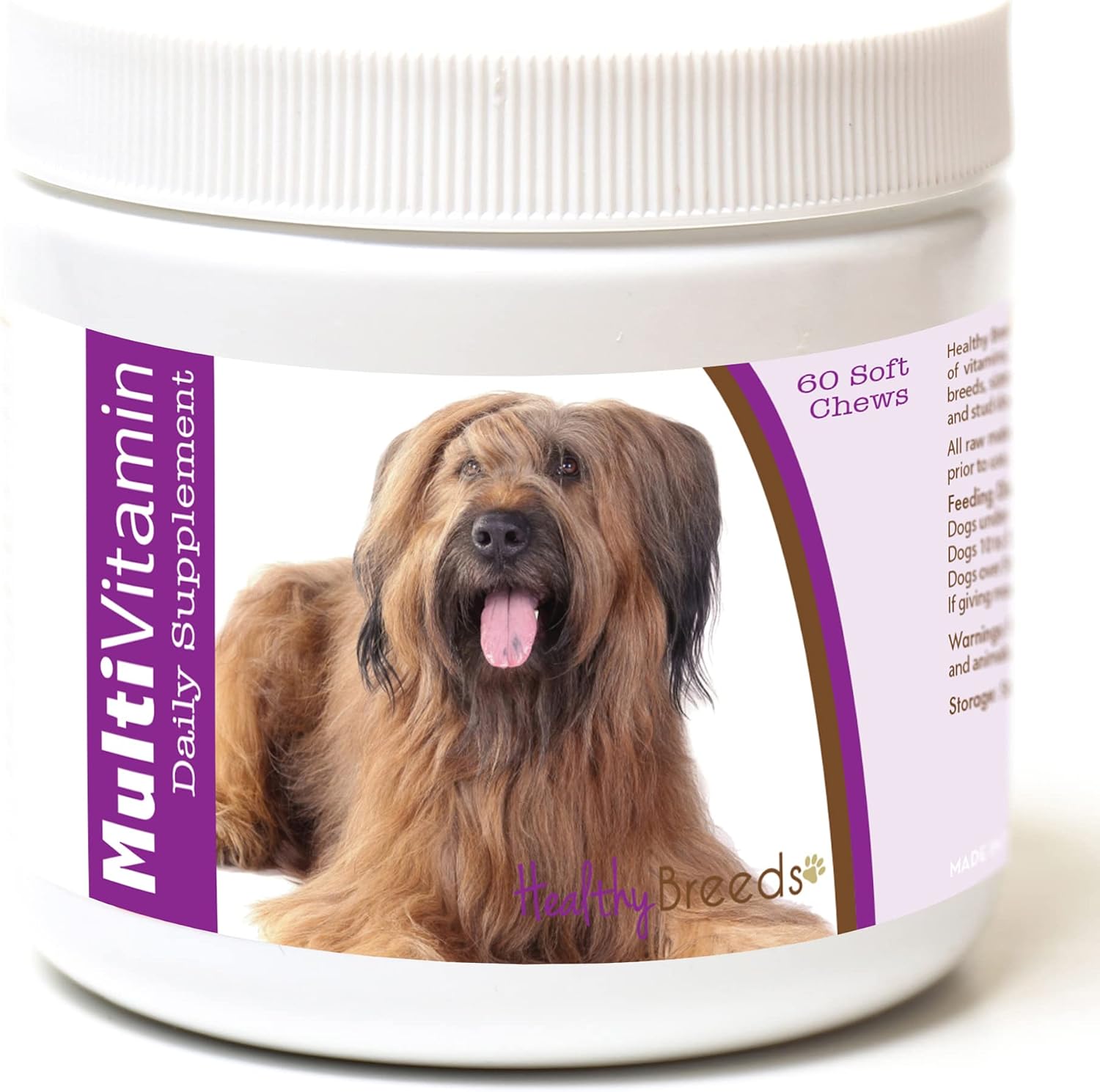 Healthy Breeds Briard Multivitamínico Masticables Blandos para Perros (60 unidades)