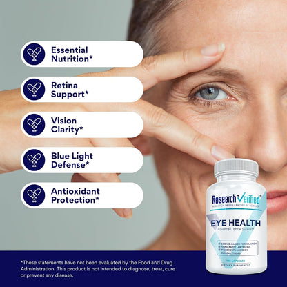 Research Verified Eye Health - Complejo de Vitaminas A, B, C y E - 360 Cápsulas (6 Meses) – Image 4