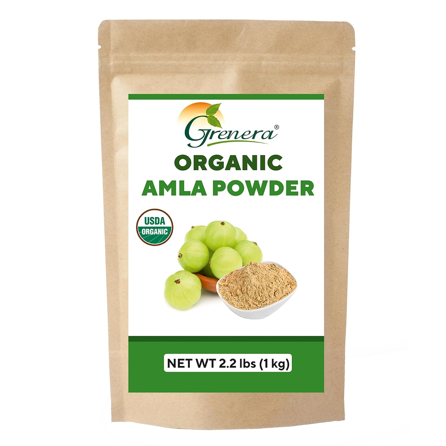 Grenera Organic Amla Powder - Polvo de Grosella India Orgánico USDA - 1 kg