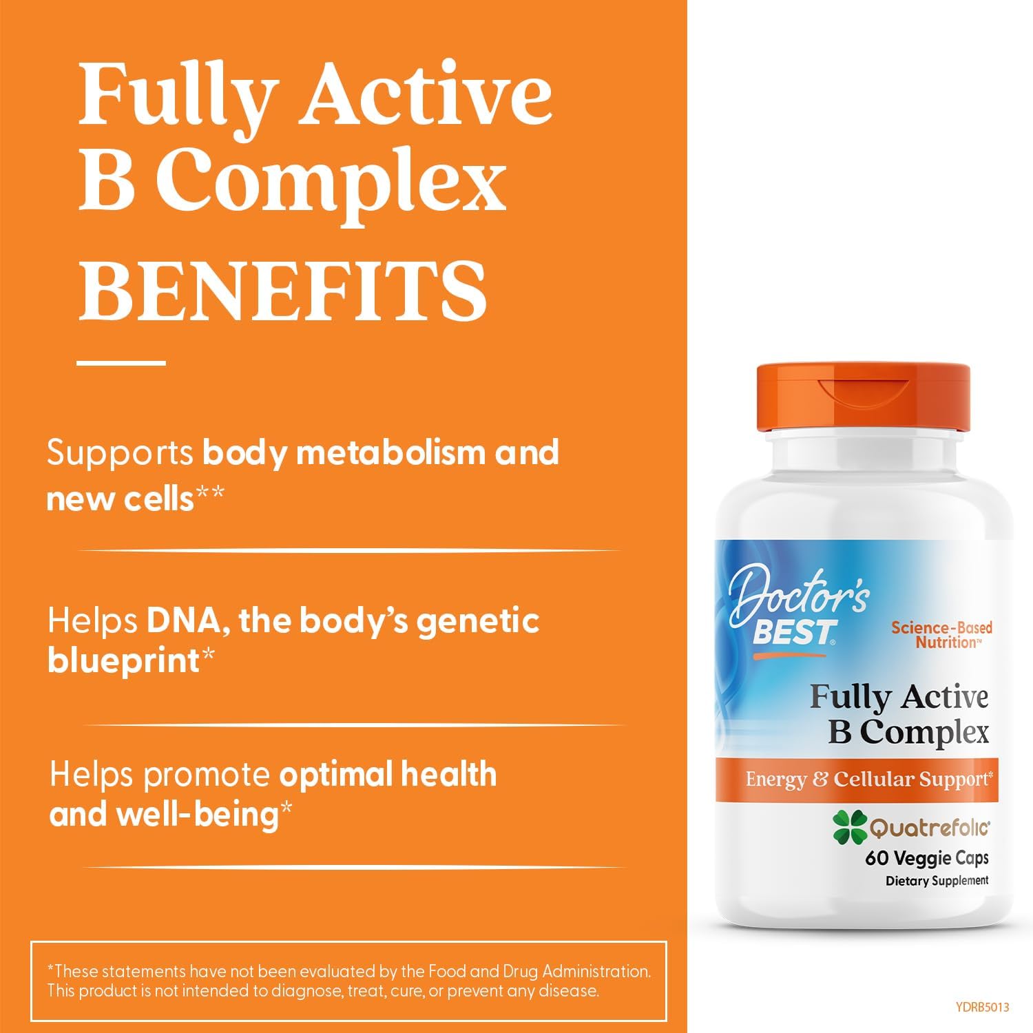 Doctor's Best Complejo B Activo Metilado - 60 Cápsulas Vegetales
