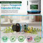 TRUEMED Cápsulas de Fenogreco Orgánico 610 mg – 90 Cápsulas Vegetales
