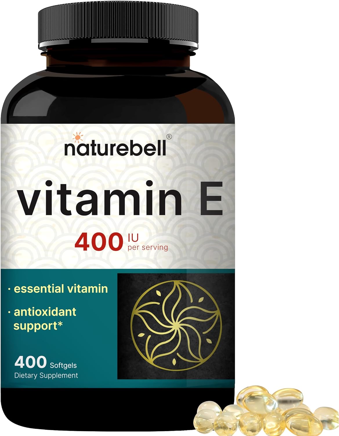 NatureBell Vitamina E 400 IU Cápsulas Blandas – 400 Unidades