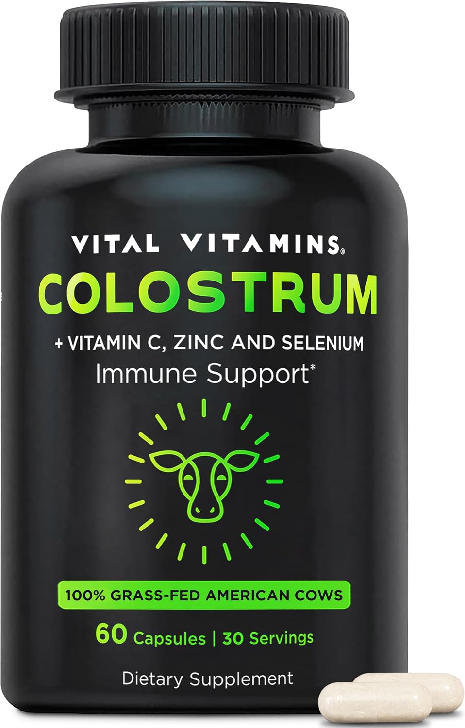 Suplemento de Calostro con Vitamina C, Zinc y Selenio - Vital Vitamins