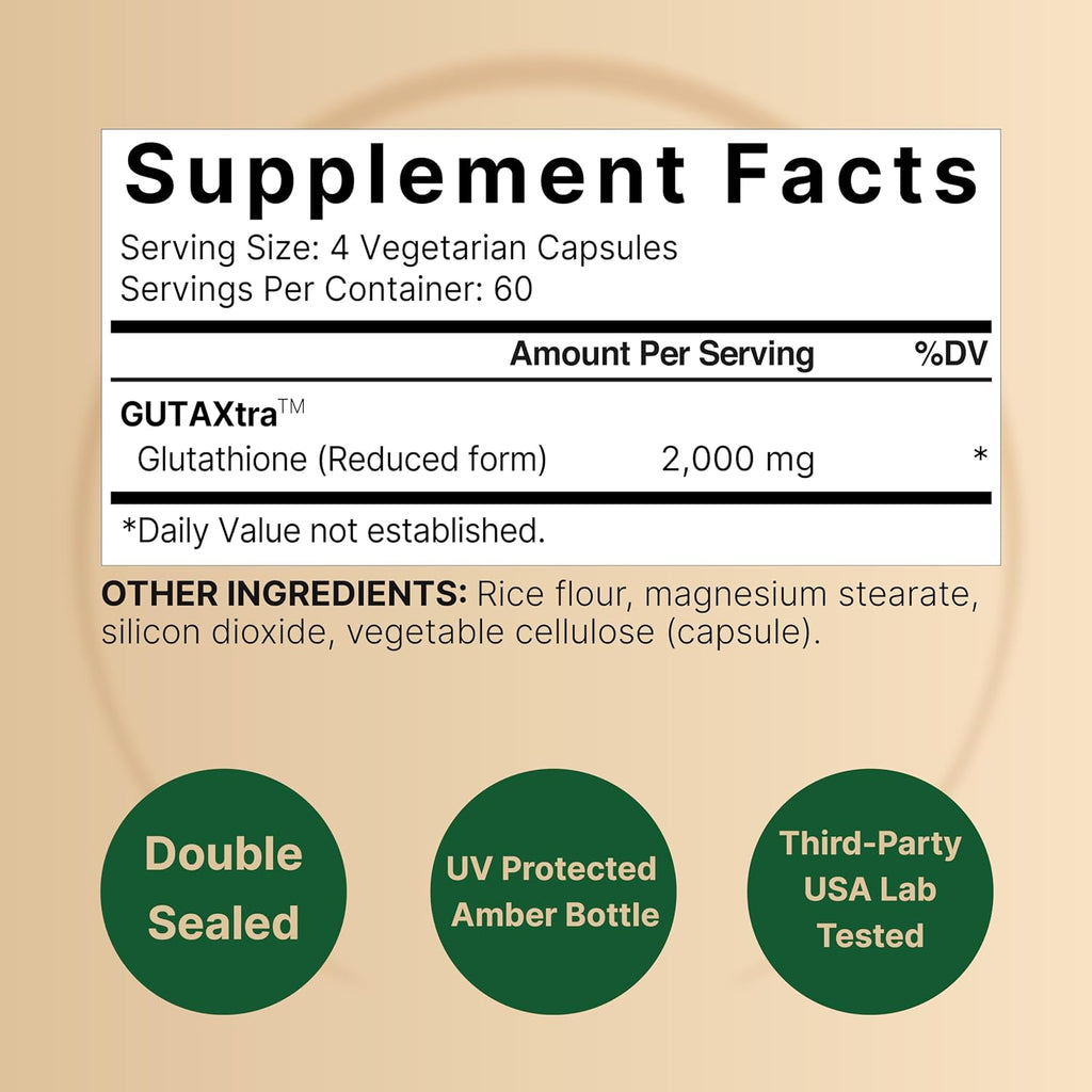 NatureBell Glutación 2.000mg por Dosis, 240 Cápsulas Veganas