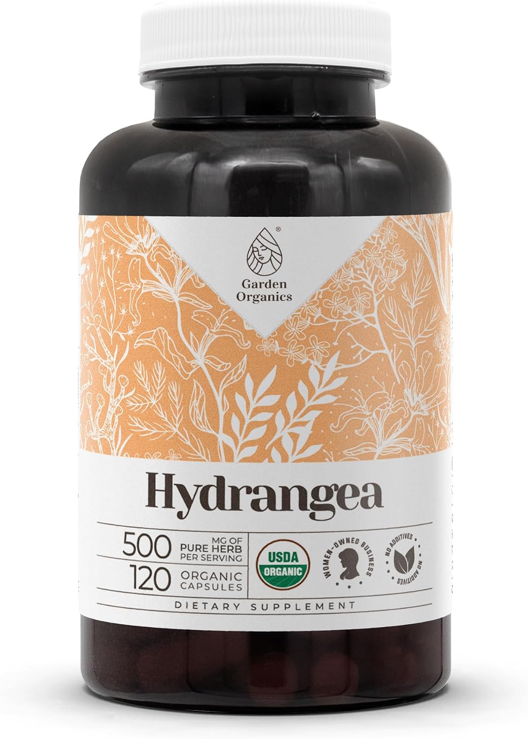Hydrangea Orgánica 120 Cápsulas - Suplemento Natural de Alta Potencia con Raíz de Hydrangea arborescens