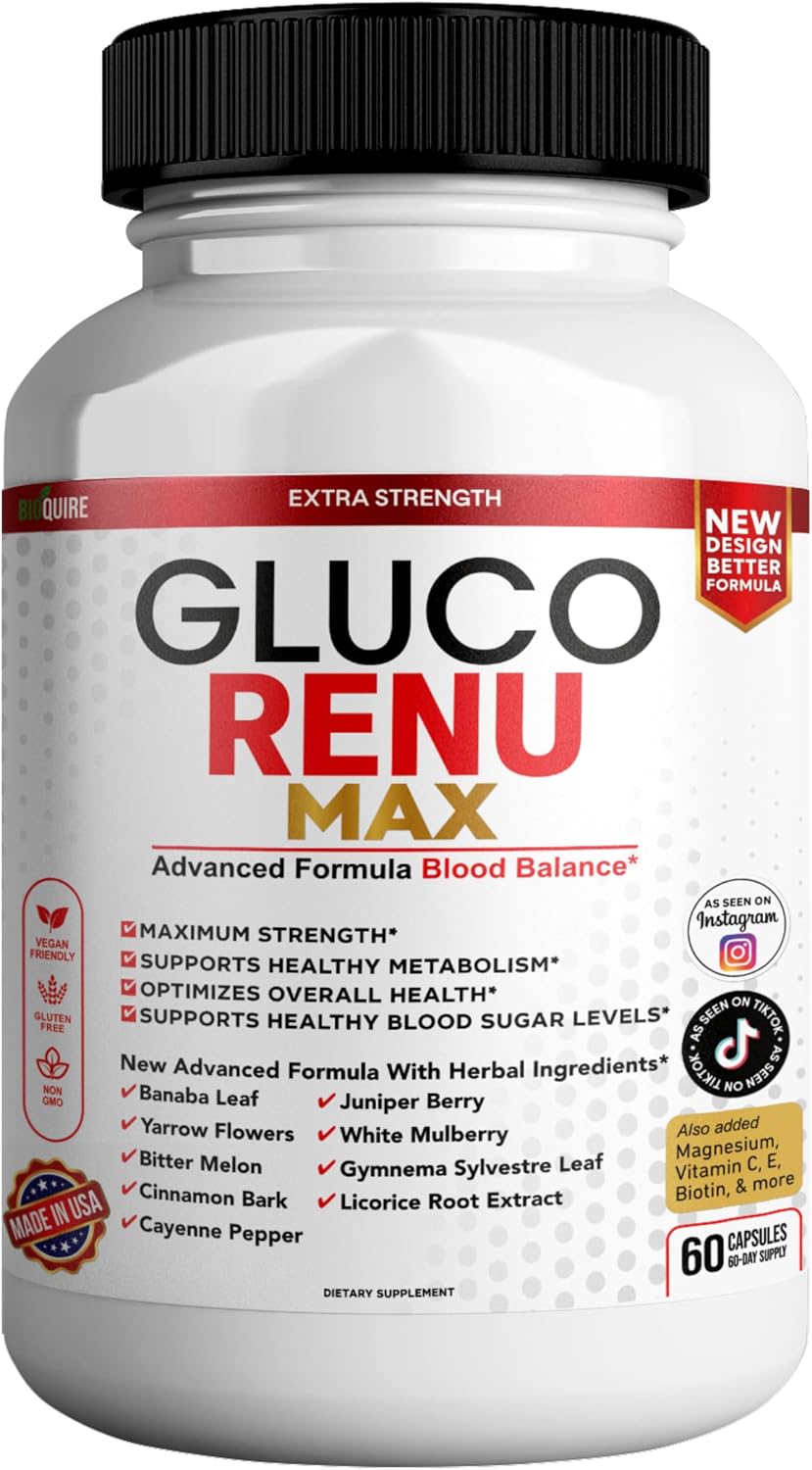 Gluco Max Ultra – Suplemento Dietético, 60 Cápsulas, Fórmula de Alta Concentración