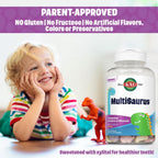 KAL MultiSaurus Multivitamínico Infantil Masticable - 90 Comprimidos con 22 Vitaminas y Minerales