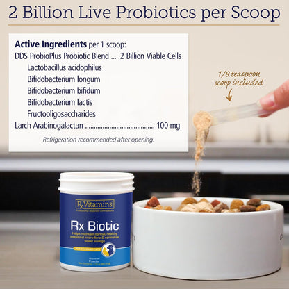 Rx Vitamins Rx Biotic - Probiótico en Polvo para Perros y Gatos, 2.12 oz – Image 5