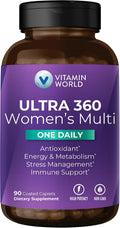 Vitamin World Ultra 360 Multivitamínico para Mujer One Daily, 90 comprimidos