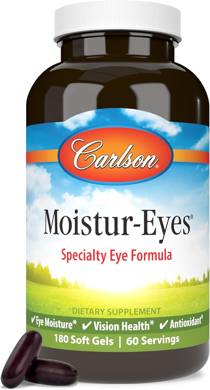 Carlson Moistur-eyes, 180 Softgels – Image 1