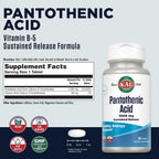KAL Ácido Pantoténico 1000mg, Liberación Sostenida - Vitamina B5