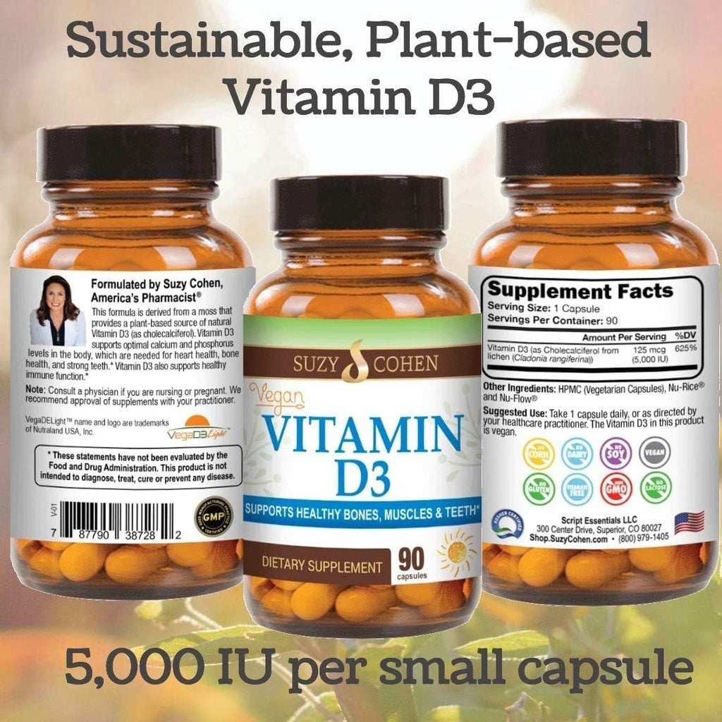 Script Essentials Vitamina D3 Vegana 5000 UI - 90 Cápsulas