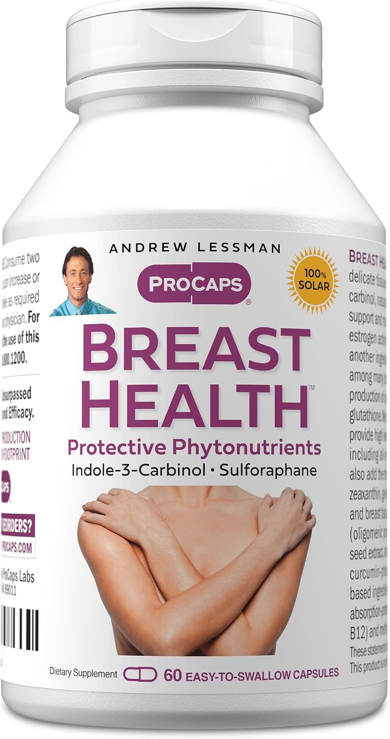 ANDREW LESSMAN Breast Health 30 Cápsulas - Compuestos Protectores para el Apoyo Natural del Tejido Mamario