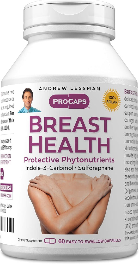 ANDREW LESSMAN Breast Health - 60 Cápsulas - Apoyo Natural para la Salud Mamaria