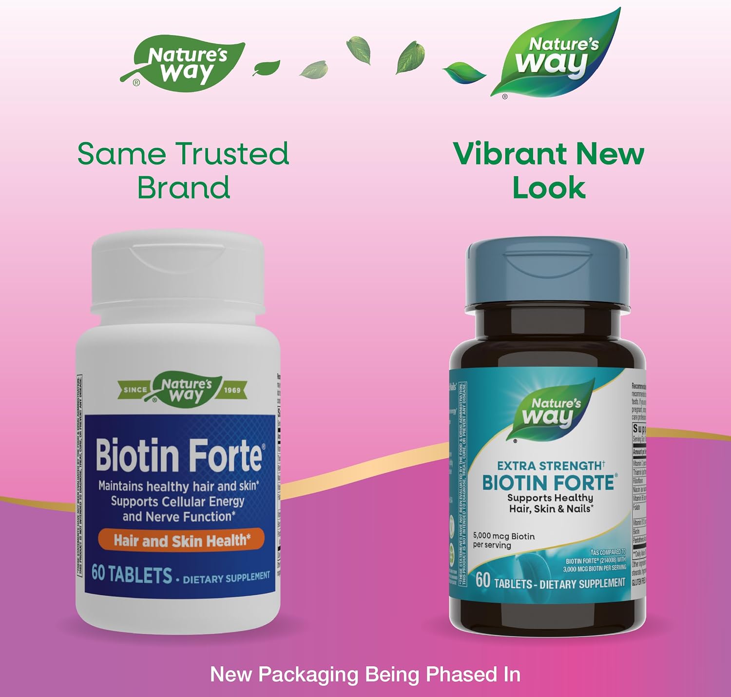 Nature's Way Biotina Forte de Alta Potencia 5000 mcg - 60 Comprimidos Veganos