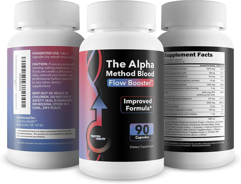 The Alpha Method Blood Flow Booster - Complemento para la Circulación Sanguínea en Hombres