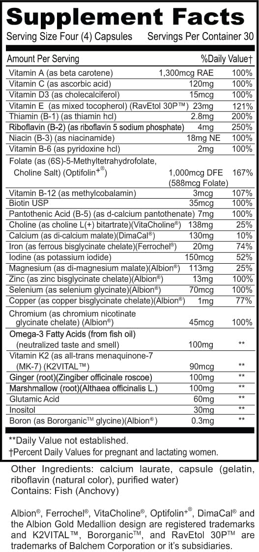 Priority One Vitamins Opti-Prenatal (120 Cápsulas)